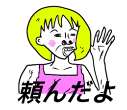 American pop woman sticker #781503