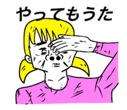 American pop woman sticker #781510