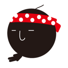 Black-WaterMellonMan sticker #786201