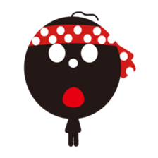 Black-WaterMellonMan sticker #786202