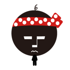Black-WaterMellonMan sticker #786203