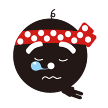 Black-WaterMellonMan sticker #786204