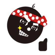 Black-WaterMellonMan sticker #786205