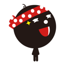Black-WaterMellonMan sticker #786206