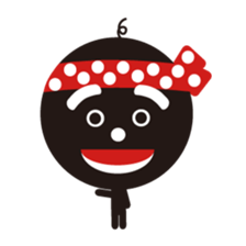 Black-WaterMellonMan sticker #786207