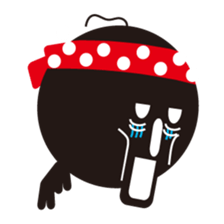 Black-WaterMellonMan sticker #786208