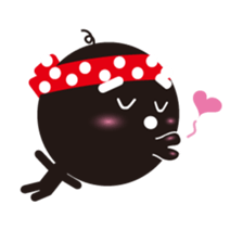 Black-WaterMellonMan sticker #786209