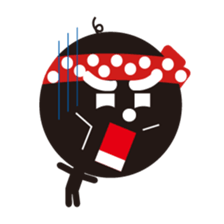 Black-WaterMellonMan sticker #786210
