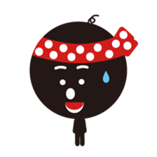 Black-WaterMellonMan sticker #786213