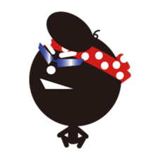 Black-WaterMellonMan sticker #786214