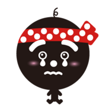 Black-WaterMellonMan sticker #786215