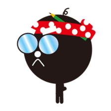 Black-WaterMellonMan sticker #786217