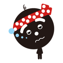Black-WaterMellonMan sticker #786218