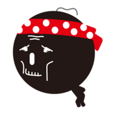 Black-WaterMellonMan sticker #786219