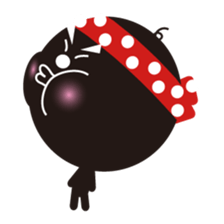 Black-WaterMellonMan sticker #786220