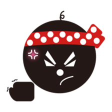 Black-WaterMellonMan sticker #786221
