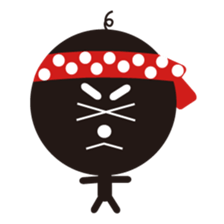 Black-WaterMellonMan sticker #786222