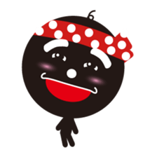 Black-WaterMellonMan sticker #786223