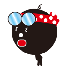 Black-WaterMellonMan sticker #786225