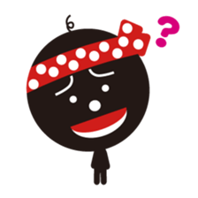 Black-WaterMellonMan sticker #786226