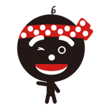 Black-WaterMellonMan sticker #786227