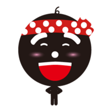 Black-WaterMellonMan sticker #786228