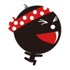 Black-WaterMellonMan sticker #786230
