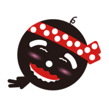 Black-WaterMellonMan sticker #786231