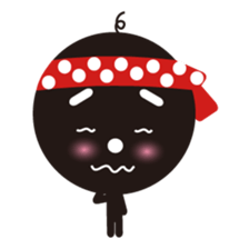 Black-WaterMellonMan sticker #786232