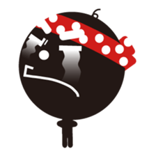 Black-WaterMellonMan sticker #786233