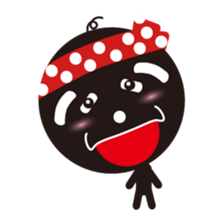 Black-WaterMellonMan sticker #786234