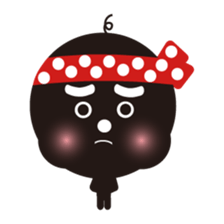 Black-WaterMellonMan sticker #786237