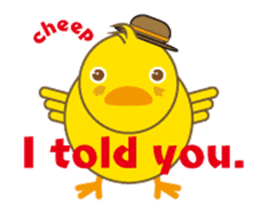 A chick as greenhorn.1 sticker #787279