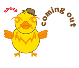 A chick as greenhorn.1 sticker #787296