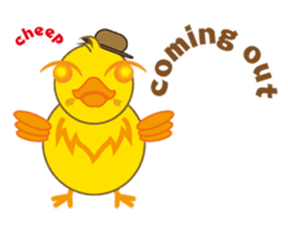 A chick as greenhorn.1 sticker #787296