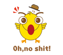 A chick as greenhorn.1 sticker #787302