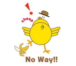 A chick as greenhorn.1 sticker #787307