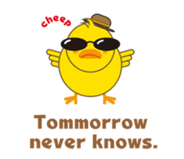 A chick as greenhorn.1 sticker #787314