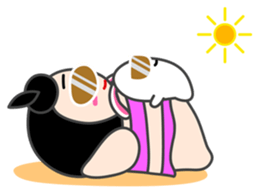 Moonoi and Momo sticker #787354