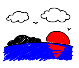 -3 color pen-sticker sticker #788460