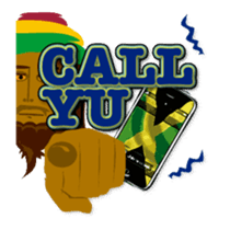 Reggae music rastaman stamp sticker #788704