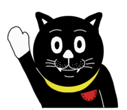 BLACK CAT AND SANMA STICKER sticker #789759