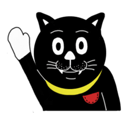 BLACK CAT AND SANMA STICKER sticker #789759