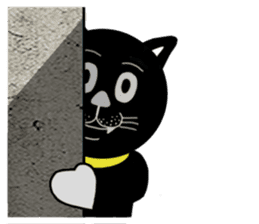 BLACK CAT AND SANMA STICKER sticker #789760