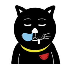 BLACK CAT AND SANMA STICKER sticker #789766