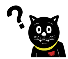 BLACK CAT AND SANMA STICKER sticker #789771