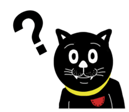 BLACK CAT AND SANMA STICKER sticker #789771