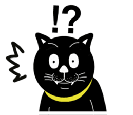 BLACK CAT AND SANMA STICKER sticker #789772