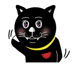 BLACK CAT AND SANMA STICKER sticker #789783