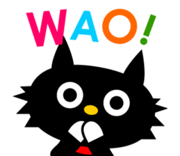 -NYANKO-Fashionable Black Cat's sticker #789801